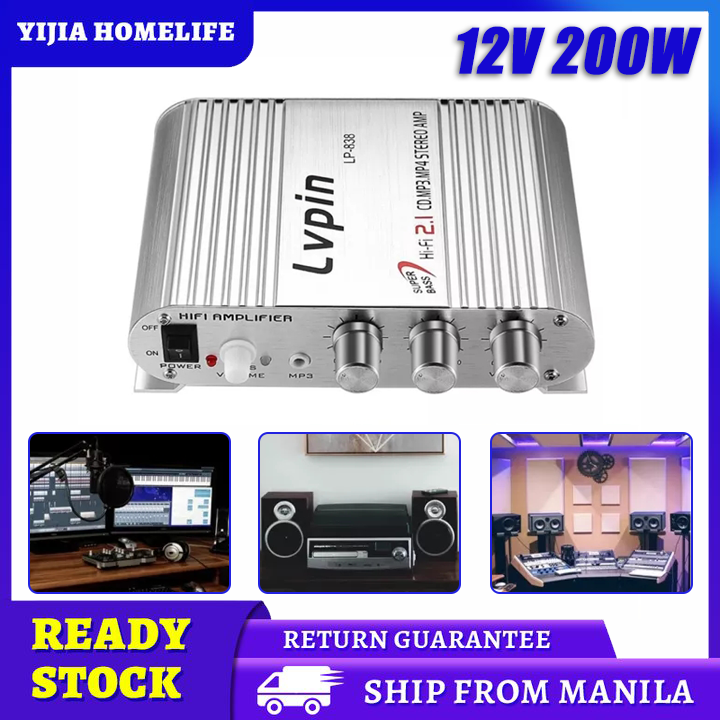 【Ready Stock】12V 200W Mini Hi-Fi MP3 Radio Car Auto Motorcycle Home ...