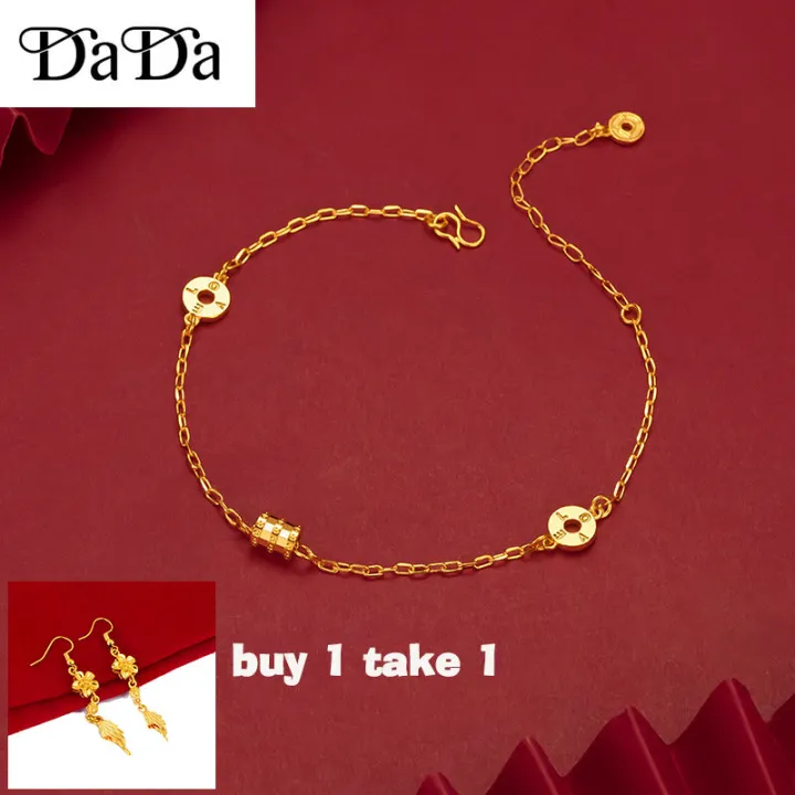 Saudi gold 18k gold anklet small waist anklet Japan and South Korea