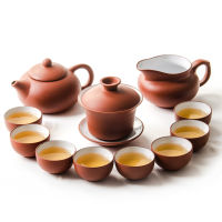 Purple Clay Chinese Kung Fu Tea Set Yixing Teapot Handmade Tea Pot Cup Zisha Gaiwan Tea Kettles Ceremony Drinkware Teaware Set