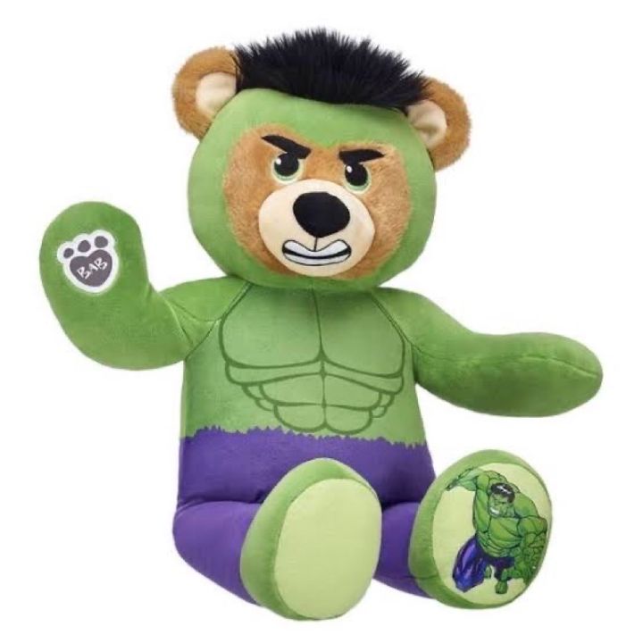 ตุ๊กตาบิ้วอะแบร์-เดอะฮัค-ยักษ์เขียว-the-hulk-build-a-bear-workshop-สินค้ามือสอสภาพดี-นำเข้าจากอเมริกาแท้