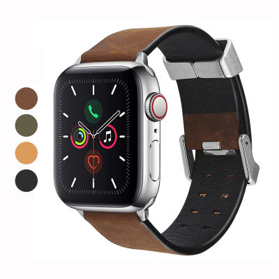 นาฬิกาใช้ร่วมกับ Apple Ultra 2/1 49มม.,ซีรีส์9/8/7 41มม. 45มิลลิเมตรหนังสาย,สายอะไหล่สายหนังแท้สำหรับ Apple Watch SE Series 6 5 4 3 2 1, 38มม. 40มม. 42มม. 44มม.