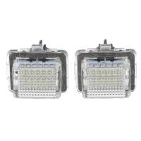 LazaraShop 2ชิ้น LED ไฟส่องทะเบียนรถสำหรับ Mercedes Benz C W204 E W212 S W221 CL