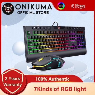 ONIKUMA G21 104 Two-Piece Keycap Gaming Keyboard and CW902 Ergonomic Mouse and Keyboard Set for Laptop Desktop