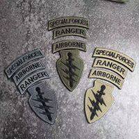 【LZ】℗⊕ﺴ  EUA Forças Especiais Bordados Patches American Lightning Morale Badges na Mochila Ranger Airborne Hook e Loop Tactical Patch