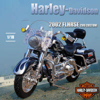 Harley 2002 flhrsei CVO CUSTOM รถจักรยานยนต์รุ่น1:18 Scale ยานพาหนะโลหะผสม Diecast โลหะของเล่น Cool ของเล่นรถมอเตอร์เค้กตกแต่งเครื่องประดับ