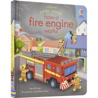 Usborne peep inside how a fire engine works 3-6 years old eusborne read the series of professional popular science books about firefighters how fire engines work