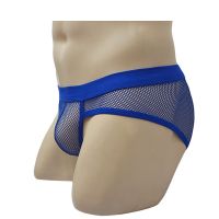 【YF】♦❣  Men Transparent Net Mesh Briefs Bulge Underpants Fashion Low Waist Brief Intimates