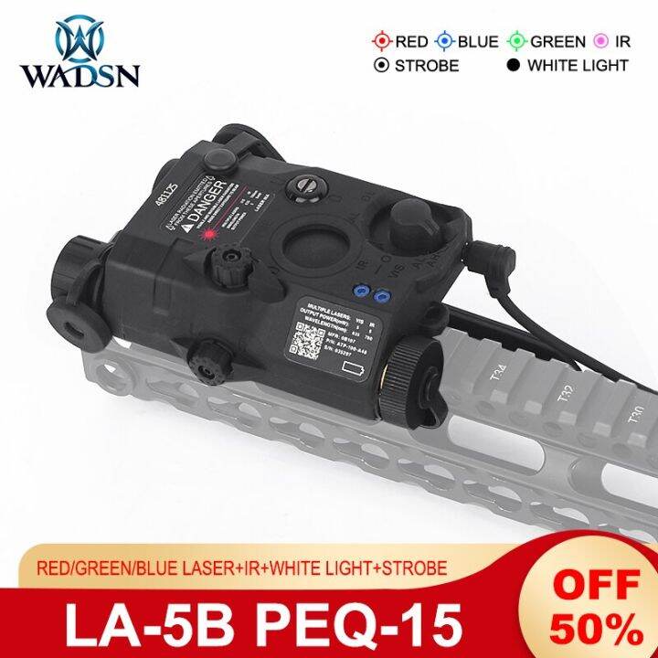 WADSN LA 5B PEQ15 Red Green Blue Dot IR Laser White Flashlight Tactical