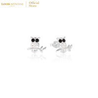 Louis Montini (Jewelry) Sterling Silver 925 Earrings ต่างหูเงินแท้ 92.5% ต่างหูผู้หญิง รูปนกฮูก LJER54