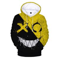 Sudadera con capucha con estampado 3D de cara sonriente de diablo para hombre y mujer, ropa de calle informal de manga larga, Jersey Unisex