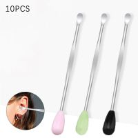 10pcs/set EarPick Ear Wax Pickers Ear Care Spoon Tool Metal Ear Picks Wax Removal Curette Remover Cleaner Facial Beauty Tools