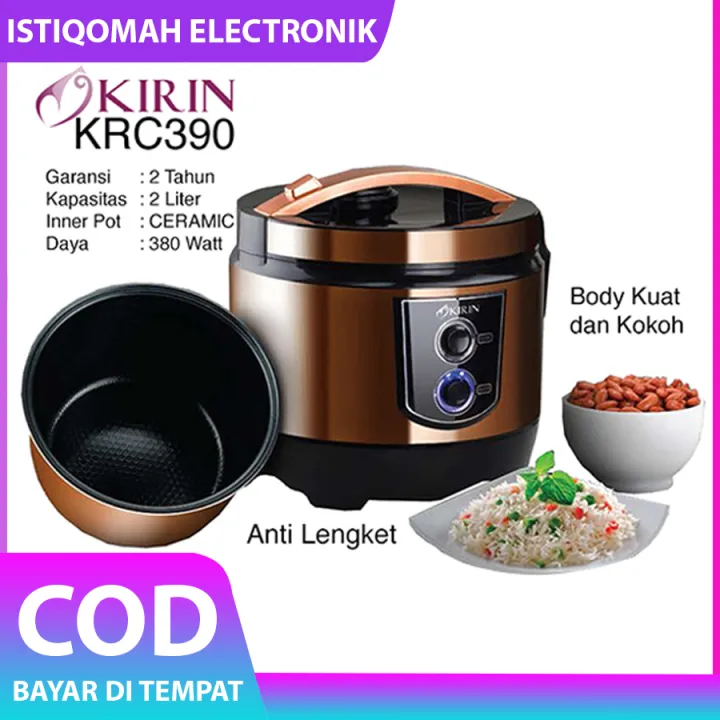 KIRIN KRC 390 Rice Cooker 3in1 Kapasitas 2 Liter GOLD Lazada Indonesia
