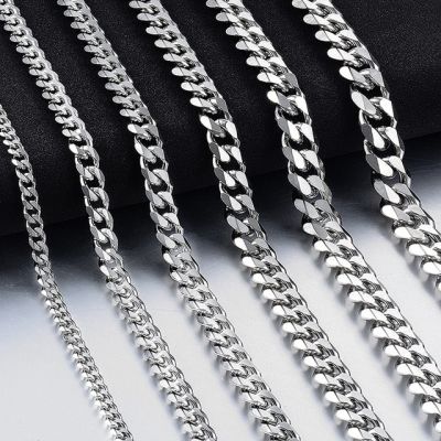 JDY6H New Style Stainless Steel Cuban Chain Gold Color Black Color Fashion Hip Hop Men And Women Necklace Jewelry