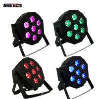 4pcs Hot Sell and Hight Quality Flat LED Par 7X12w7X18W RGBW Stage Wash Light DMX Controller DJ Equipment Disco Night Club Show