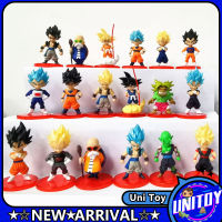 18ชิ้น/ถุง Dragon Ball Minifigures เครื่องประดับ Super Saiyan Son Goku รูปการ์ตูนน่ารักสำหรับของขวัญเด็ก