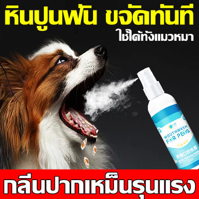 🌿แนะนำจากหมอสัตว์เสี้ยง🌿LiuYuan น้ำยาดับกลิ่นปากแมว 100ml น้ำยาดับกลิ่นปากสุนัข ป้องกันโรคในช่องปากของสัตว์เลี้ยง ขจัดฟันคราบพลัคแคลคูลัสทันตกรรมใช้ได้ทั้งแมวและสุนัข ดับกลิ่นปากแมว ดับกลิ่นปากหมา สเปรย์ดับกลิ่นปากสุนัข ลดกลิ่นปากแมว