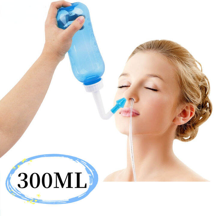 300ML Nasal Irrigator Nasal Wash Cleaner Nose Cleaning Bottle Neti Pot ...