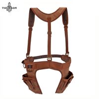 (RUIO)Tourbon Carpenter S Tool Belt With Suspenders Padded Cooling Mesh Framers Rig Electrician 39; S Combo Apron Tool Hammer Pouch Bag