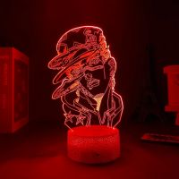 Manga JoJo Bizarre Adventure Acrylic LED Lamp Holiday Lighting Switch Atmosphere Night Lights Kawaii Room Decor