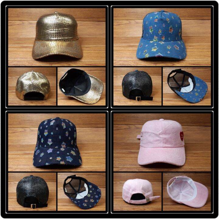 Korean Snapback Baseball Caps Shiny Sequin, Polka Dot, Confetti Designs