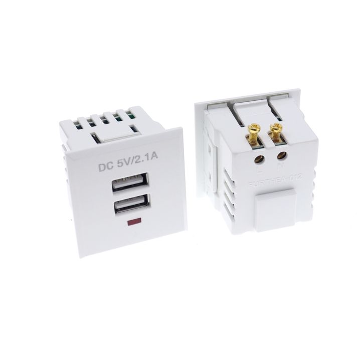 dual-usb-ac-power-socket-embedded-dual-usb-desktop-receptacle-dc-charging-power-panel-module-outlet-5v-2-1a