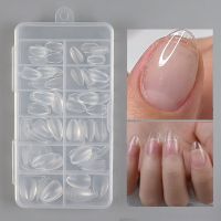 120pcs XXS Super Short Almond Full Cover Sculpted Soft Gel Nail Tips Press on Capsule Americaine Gel X Artificial Fake Nails fenguhan