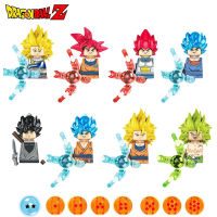 Bandai 8ชิ้นเซ็ต D ragon B All Z บล็อกของเล่นตุ๊กตาการ์ตูนมินิอะนิเมะรูป SON goku ผัก zamasu broli รุ่นเด็กของขวัญ