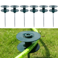 26PCS Garden Hose Guide Stake Guide Spikes Reusable Garden Hose Smooth Roller Guide Resin Wheel Hose Guide Peg Garden Tool