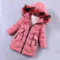 QBELY 2023สาวฤดูหนาวแจ็คเก็ต Warm Thicken Christmas Coat ฤดูใบไม้ร่วง Hooded Zipper กันน้ำ Outerwear เสื้อผ้าเด็ก3-12 Years