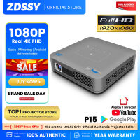 ZDSSY P15 4K 3D โปรเจคเตอร์ Android 9.0 5G Wifi Bluetooth HD DDR4 4GB 32GB DLP โปรเจคเตอร์โฮมเธียเตอร์บีมเมอร์ Airpay Miracast