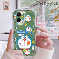 เคส Chenyyyka สำหรับ Realme 10เคสลายการ์ตูนโดราเอมอนน่ารักดีไซน์ใหม่ขอบคลื่นเนื้อครีมเคสมือถือกันกระแทกแบบใสนิ่มโปร่งใสลายกล้องถ่ายรูปง่ายฝาครอบป้องกันอ่อนโยน