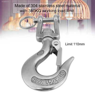 ☎♘ 304 Stainless Steel Swivel Eye Clevis Lifting Chain Snap Hook 350KG Working Load Limit 90mm 110mm