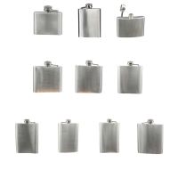 Plastic Lid Stainless Steel Hip Flask Flagon Portable Wine Whisky Pot Bottle Drinkware for Drinker