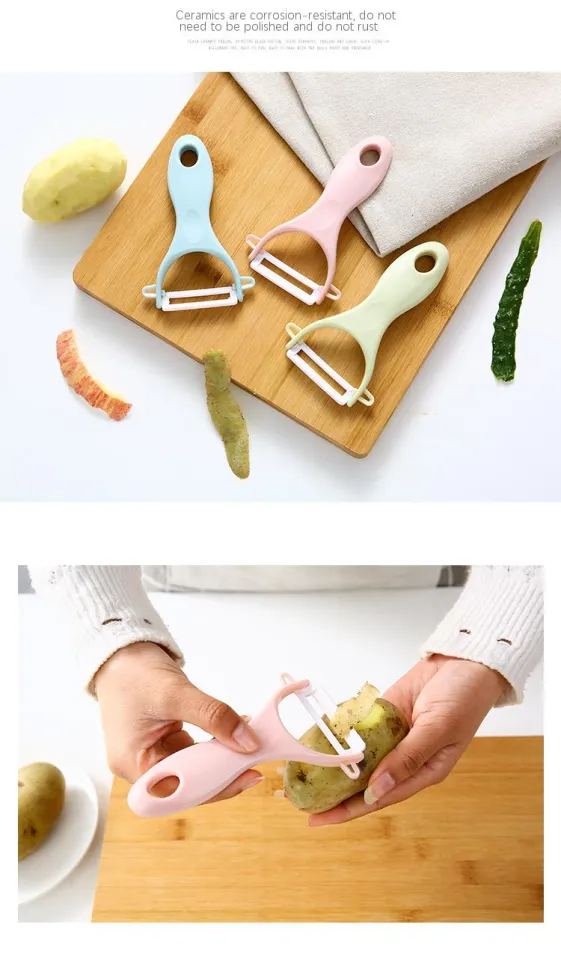 Clara.Ceramic Y Peeler with Hanging Hole Anti-slip Quickly Peels Vegetables  Fruit Kitchen Supplies Tool Peeler Vegetable Ceramic Peeler Piller For  Vegetables Set Fruit Peeler