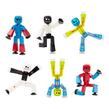 2 Pcs Random Color Stikbot Screen Animation Toys Shed Dolls With Sucker Toys