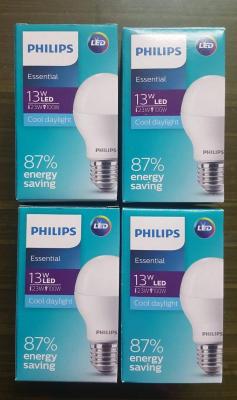 [3 แถม 1] Philips หลอดไฟ Essential LED 13 วัตต์ ขั้ว E27 สีคูลเดย์ไลท์ (6500K) _รวม 4 หลอด