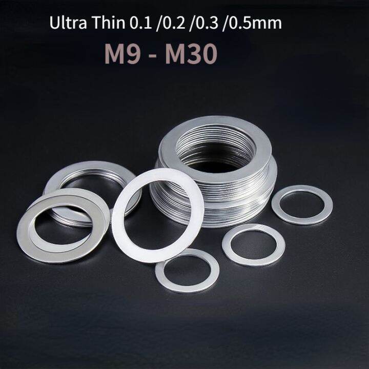 10-buah-m9-m30-304-baja-tahan-karat-din988-cincin-pencuci-datar-ultra-tipis-gasket-izin-presisi-untuk-poros-0-1-1-0-mm