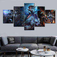 Room Wall งานศิลปะเกมผ้าใบ DotA 2ภาพวาดโปสเตอร์ห้องนั่งเล่น HD ภาพพิมพ์โมเดิร์นตกแต่งภายในบ้าน-5ชิ้น