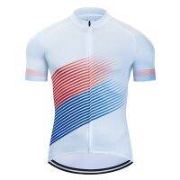 ขี่จักรยานทีมเจอร์ซี่ MTB Maillot เสื้อเชิ้ตผู้ชายจักรยานเสือหมอบเสื้อผ้าปั่นจักรยานสั้นฤดูร้อนแห้งเร็ว