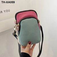 Leather handbag 2023 new bump color cowhide leisure small bags fashionable joker light his mobile phone bag