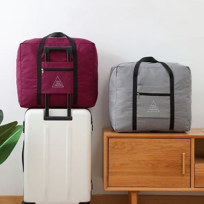 Travel Folding Trolley Bag Large Capacity Luggage HandBag Portable Boarding Storage Bag Packing Cubes Compression Organizer