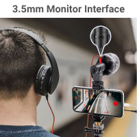 MAMEN Video Recording Microphone with Real-time Monitoring for Camera Smartphone Interview Music Vlog Record Microphone