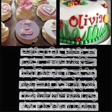 6Pcs/Set Alphabet Stamps Cake Decorating Set - Number Cookie