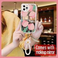 Makeup mirror Soft case Phone Case For iphone12 Pro originality Full edging Hangings interest luxurious Lambskin trend