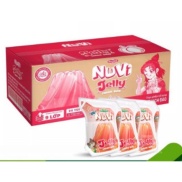 Nutifood thùng 24 túi 110ml sữa nuvi thạch jelly vị Đào nho lúa mạch