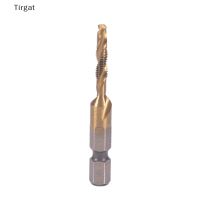 Tirgat M3-M10 HEX Shank TITANIUM Plated hss สกรูมือเกลียว METRIC TAP Drill bits