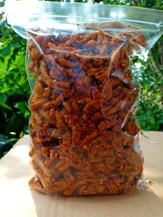 Keripik Usus Ayam Crispy 1kg Pedas Daun Jeruk And Original Usus Ayam