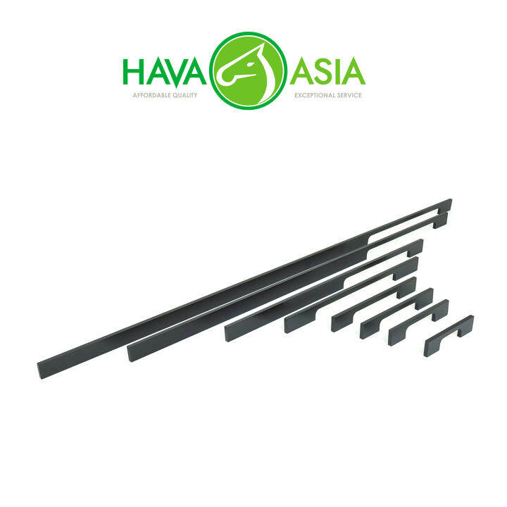 Havaasia cabinet pull handle aluminum black code 1018 al black