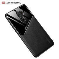 KHTD สำหรับ Xiaomi Redmi 9 เคสโทรศัพท์หรูหราหนังเนื้อรถฐานสุญญากาศแม่เหล็กลูกแก้วป้องกันเลนส์กล้องปกหลังกรณี