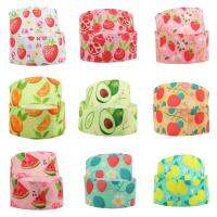 5 Yards Multi Size Fruit Strawberry Printed Grosgrain Ribbon DIY Hairbow Craft For Gift Wrap Ribbon Home Decoration 5Yc12435 Gift Wrapping  Bags